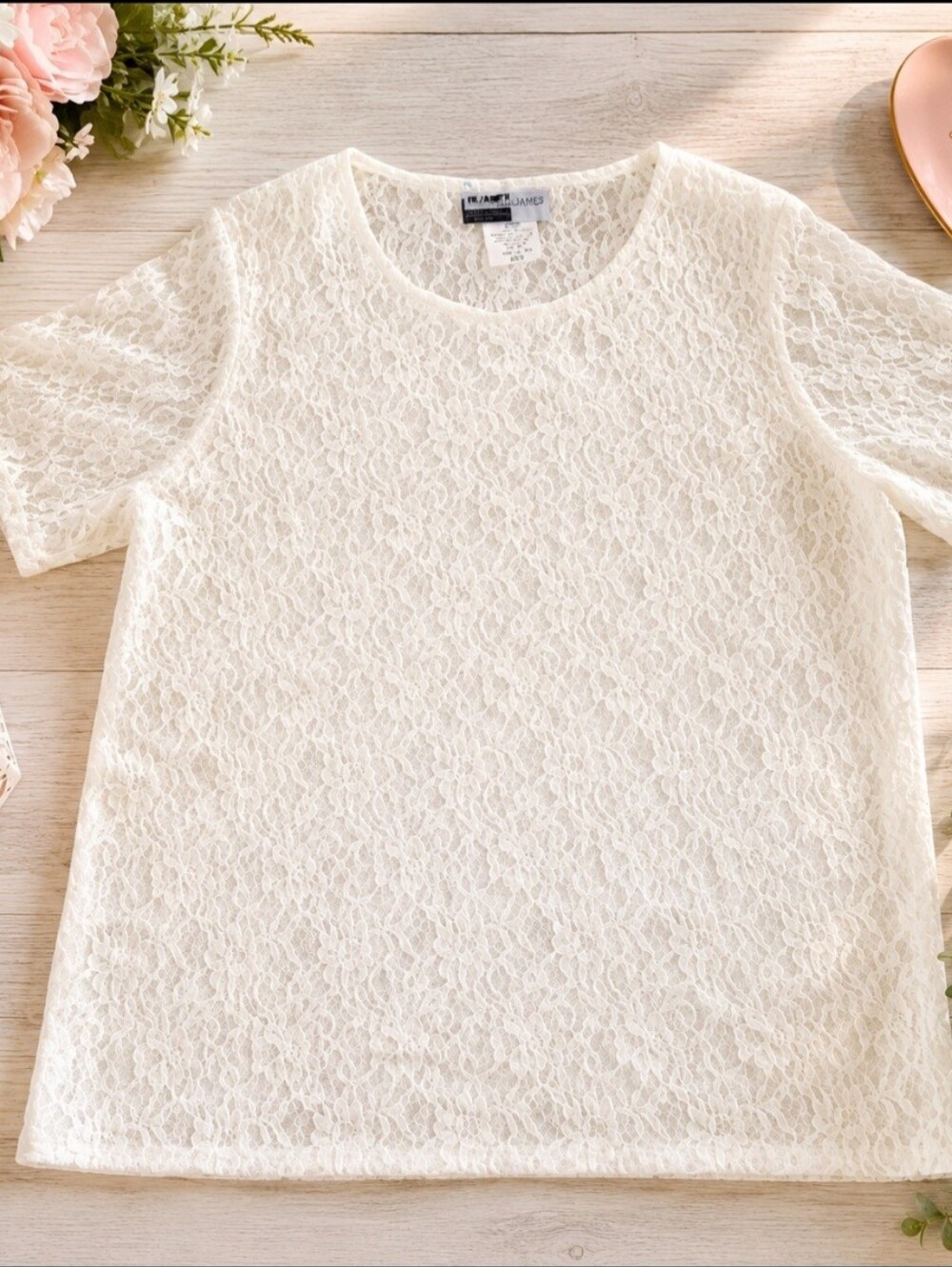BELDOCH POPPER STRETCH NYLON LACE SIZE LARGE TOP